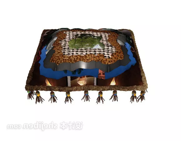 Rustic Seat Cushion 3d model Rustic Seat Cushion 3d model