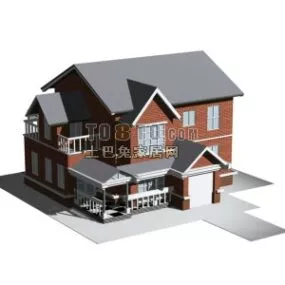 Villa House Building European Architecture 3d model