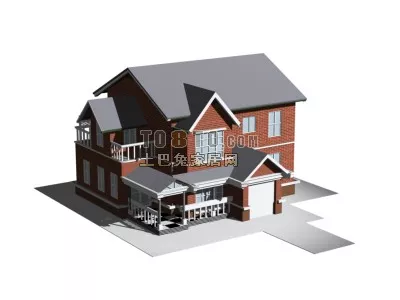 Thatched Folk House 3d model