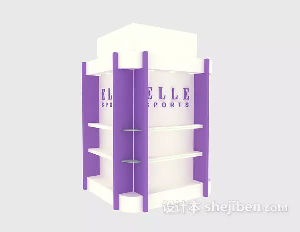 Glasscase Cabinet With Sshelf 3d model