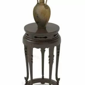 Wooden Stool Showcase 3d model
