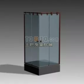 Square Glass Shower Room 3d model