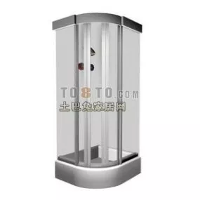 Corner Shower Room Glass 3d model