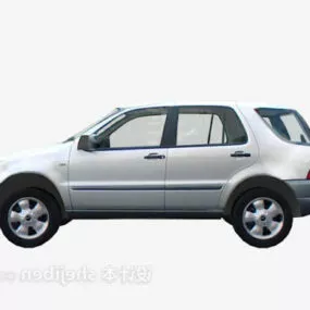 Silver Suv Car 3d model
