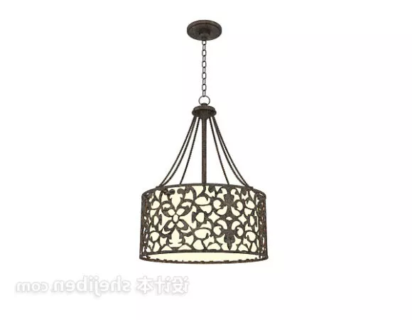 Simple Carving Chandelier 3d model Simple Carving Chandelier 3d model