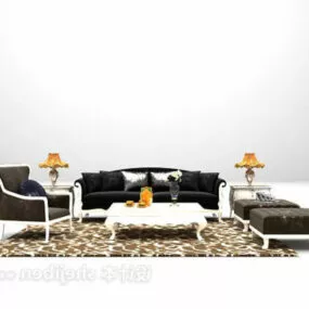Simple European Combination Sofa Chair 3d model