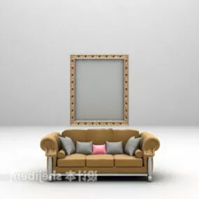 Simple European Sofa 3d model