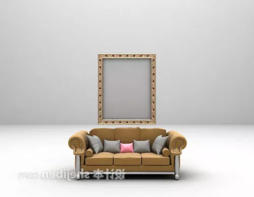 Simple European Sofa 3d model Simple European Sofa 3d model
