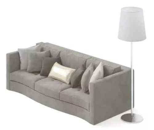 European Modern Three Person Sofa Upholstery 3d model European Modern Three Person Sofa Upholstery 3d model