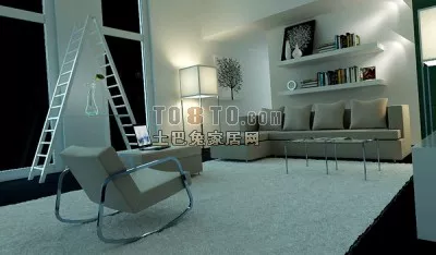 Simple Space Family Room 3d model Simple Space Family Room 3d model