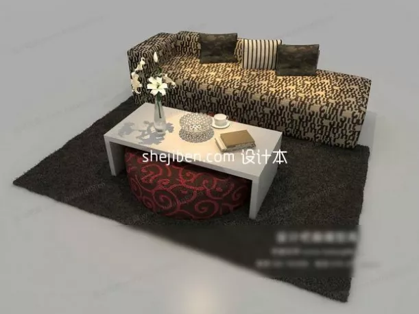 Sofa Pink Textures 3d model