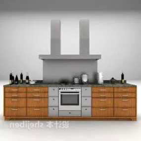 Simple Cabinet Kitchen Set 3d model