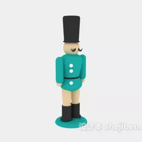 Cartoon Soldier Stuffed Toy 3d model