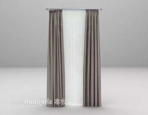 Thin Curtain Transparent Textile 3d model