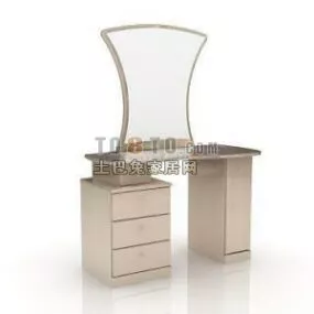 Simple Makeup Table 3d model