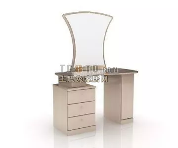 Simple Makeup Table 3d model Simple Makeup Table 3d model