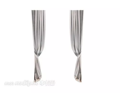 Window Curtain Vintage Pattern 3d model