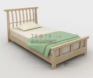 Single Children Bed 3d model Single Children Bed 3d model