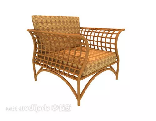 Rattan Sofa Chair 3d model Rattan Sofa Chair 3d model