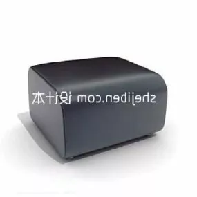 Leather Single Sofa Stool 3d model