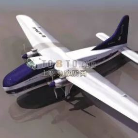 Small Private Airplane Vehicle 3d model