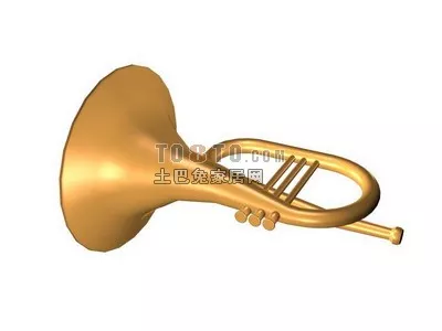 Brass Trumpet Instrument 3d model