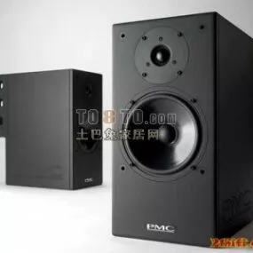 Black Bookshelf Speaker 3d model
