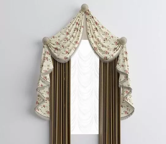 Smash Curtain European Style 3d model Smash Curtain European Style 3d model
