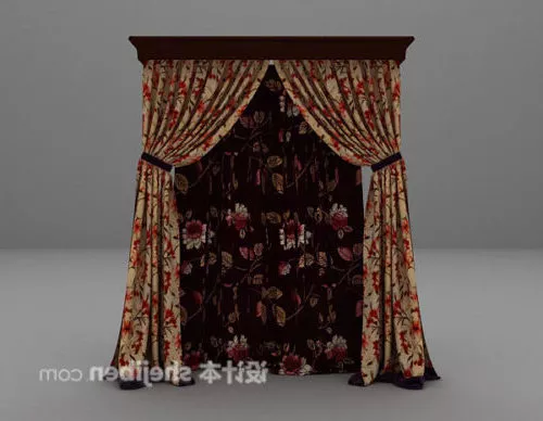 Textile Smash Curtain 3d model Textile Smash Curtain 3d model