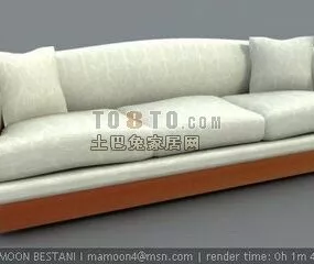 Sofa Fabric With Cushion 3d model