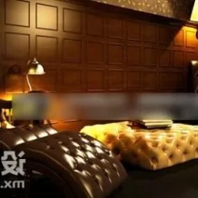 Sofa Recliner Chesterfield Style 3d model