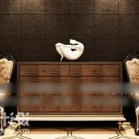 Antique Sofa Furniture 3d model
