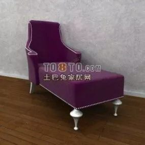 Sofa Daybed Velvet Style 3d model