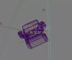 Sofa Chair Wireframe 3d model