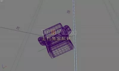 Lounge Sofa Camel Style 3d model
