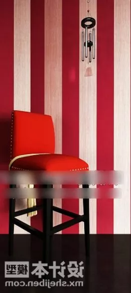 Sofa Chair Red Fabric 3d model Sofa Chair Red Fabric 3d model