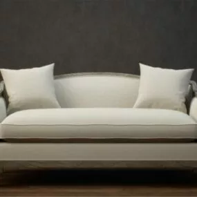 Camel Sofa White Color 3d model