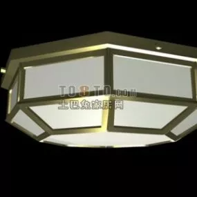 Brass Frame Ceiling Lamp 3d model