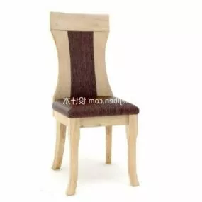 Wood Dinning Chair High Back 3d model