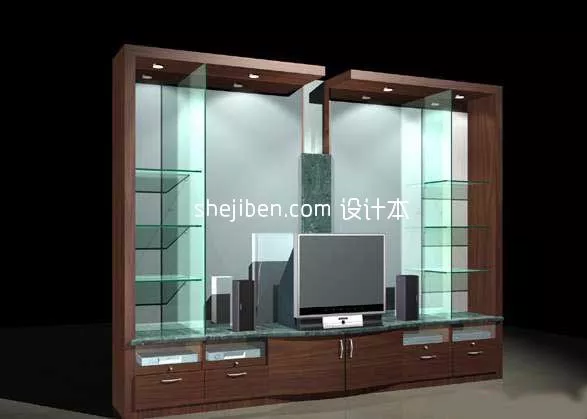 Classic Wine Cabinet European Style 3d model