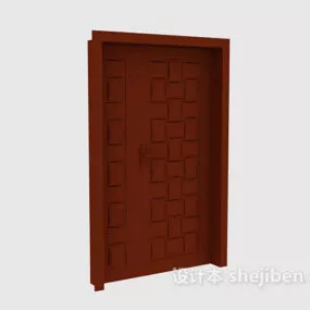 Solid Wood Main Door 3d model