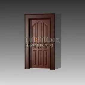 Solid Wood Single Door For Room 3d model