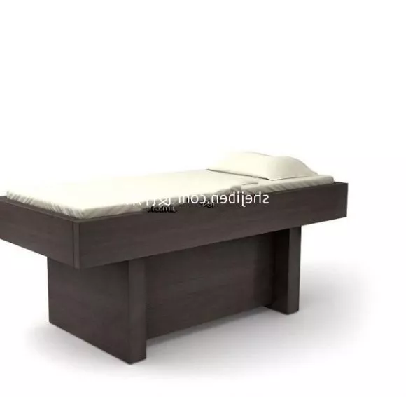 Double Bed Modern Platform With Nightstand 3d model