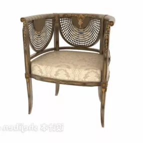 Antique Solid Wood Sofa Furniture 3d model