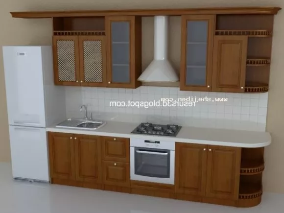 Living Room Glasscase Shelf With 3d model