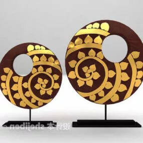 Disc Sculpture Decorative 3d model