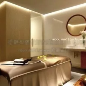 Spa Room Interior Scene 3d model
