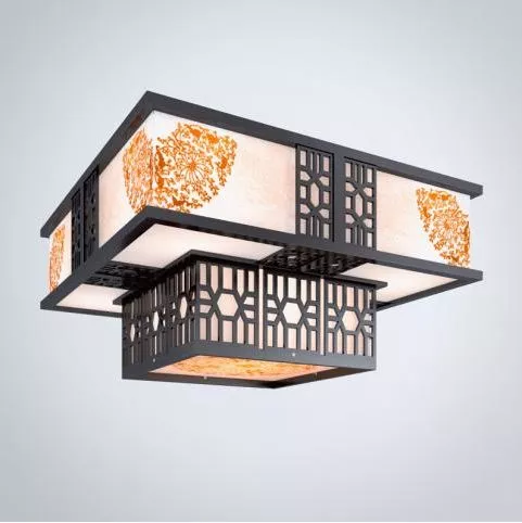 Square Ceiling Lamp Chinese Chandelier 3d model Square Ceiling Lamp Chinese Chandelier 3d model