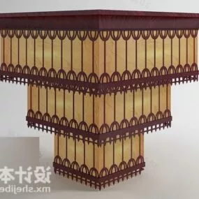 Square Ceiling Lamp Pattern Decoration 3d model