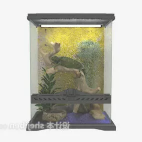 Square Glass Fish Tank 3d model